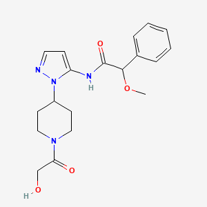 N-[1-(1-glycoloylpiperidin-4-yl)-1H-pyrazol-5-yl]-2-methoxy-2-phenylacetamide