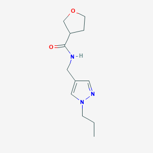 N-[(1-propyl-1H-pyrazol-4-yl)methyl]tetrahydrofuran-3-carboxamide