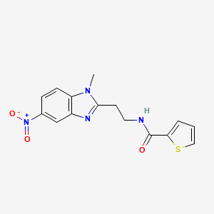 N-[2-(1-methyl-5-nitro-1H-benzimidazol-2-yl)ethyl]-2-thiophenecarboxamide