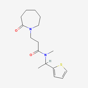 N-methyl-3-(2-oxoazepan-1-yl)-N-[1-(2-thienyl)ethyl]propanamide