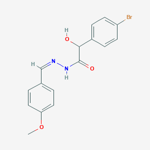 2-(4-bromophenyl)-2-hydroxy-N-[(Z)-(4-methoxyphenyl)methylideneamino]acetamide