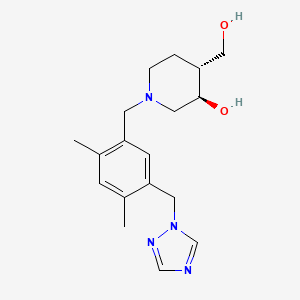 (3R*,4R*)-1-[2,4-dimethyl-5-(1H-1,2,4-triazol-1-ylmethyl)benzyl]-4-(hydroxymethyl)-3-piperidinol