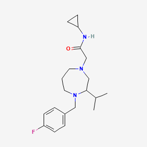 N-cyclopropyl-2-[4-(4-fluorobenzyl)-3-isopropyl-1,4-diazepan-1-yl]acetamide