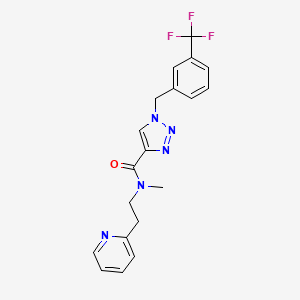 N-methyl-N-[2-(2-pyridinyl)ethyl]-1-[3-(trifluoromethyl)benzyl]-1H-1,2,3-triazole-4-carboxamide