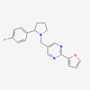 5-{[2-(4-fluorophenyl)-1-pyrrolidinyl]methyl}-2-(2-furyl)pyrimidine