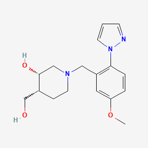 (3S*,4R*)-4-(hydroxymethyl)-1-[5-methoxy-2-(1H-pyrazol-1-yl)benzyl]-3-piperidinol