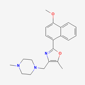 1-{[2-(4-methoxy-1-naphthyl)-5-methyl-1,3-oxazol-4-yl]methyl}-4-methylpiperazine