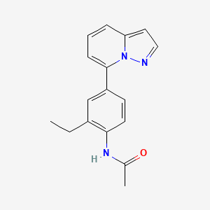 N-(2-ethyl-4-pyrazolo[1,5-a]pyridin-7-ylphenyl)acetamide