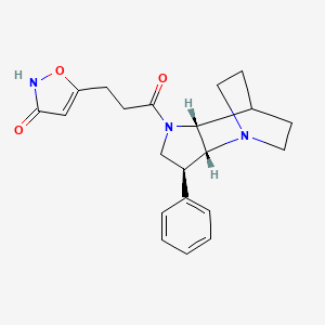 5-{3-oxo-3-[(2R*,3S*,6R*)-3-phenyl-1,5-diazatricyclo[5.2.2.0~2,6~]undec-5-yl]propyl}-3-isoxazolol