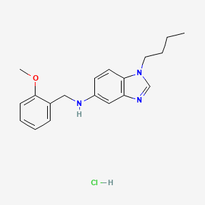 1-butyl-N-[(2-methoxyphenyl)methyl]benzimidazol-5-amine;hydrochloride