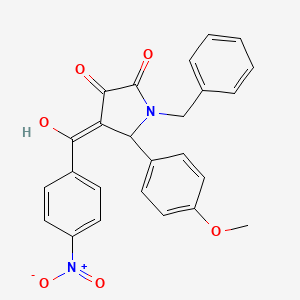 (4Z)-1-benzyl-4-[hydroxy-(4-nitrophenyl)methylidene]-5-(4-methoxyphenyl)pyrrolidine-2,3-dione