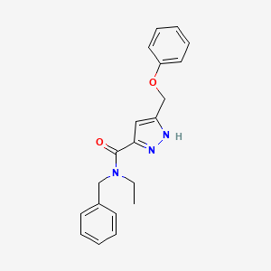 N-benzyl-N-ethyl-5-(phenoxymethyl)-1H-pyrazole-3-carboxamide