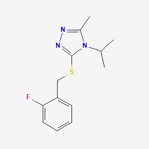 3-[(2-fluorobenzyl)thio]-4-isopropyl-5-methyl-4H-1,2,4-triazole