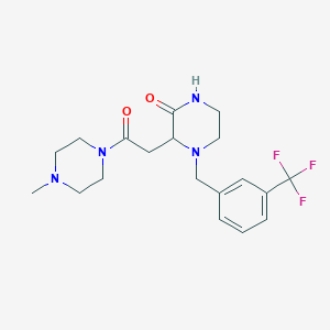 3-[2-(4-methyl-1-piperazinyl)-2-oxoethyl]-4-[3-(trifluoromethyl)benzyl]-2-piperazinone