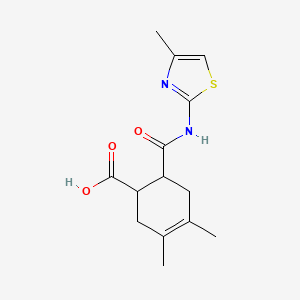 3,4-Dimethyl-6-[(4-methyl-1,3-thiazol-2-yl)carbamoyl]cyclohex-3-ene-1-carboxylic acid