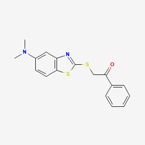 2-{[5-(DIMETHYLAMINO)-1,3-BENZOTHIAZOL-2-YL]SULFANYL}-1-PHENYL-1-ETHANONE