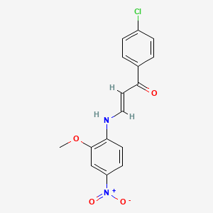 1-(4-chlorophenyl)-3-[(2-methoxy-4-nitrophenyl)amino]-2-propen-1-one