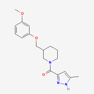 3-[(3-methoxyphenoxy)methyl]-1-[(3-methyl-1H-pyrazol-5-yl)carbonyl]piperidine