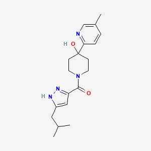 1-[(3-isobutyl-1H-pyrazol-5-yl)carbonyl]-4-(5-methylpyridin-2-yl)piperidin-4-ol