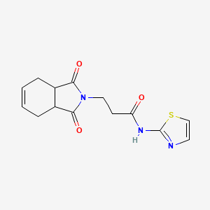 3-(1,3-dioxo-3a,4,7,7a-tetrahydroisoindol-2-yl)-N-(1,3-thiazol-2-yl)propanamide