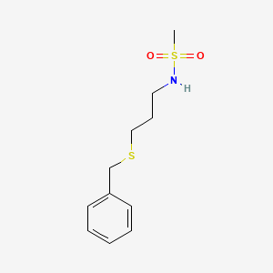 molecular formula C11H17NO2S2 B5450676 N-[3-(benzylthio)propyl]methanesulfonamide 