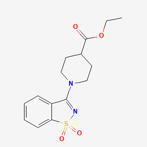 Ethyl 1-(1,1-dioxido-1,2-benzothiazol-3-yl)piperidine-4-carboxylate