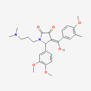 5-(3,4-dimethoxyphenyl)-1-[3-(dimethylamino)propyl]-3-hydroxy-4-(4-methoxy-3-methylbenzoyl)-2,5-dihydro-1H-pyrrol-2-one