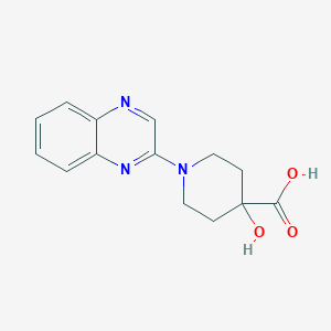 4-hydroxy-1-quinoxalin-2-ylpiperidine-4-carboxylic acid