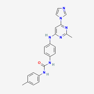 N-(4-{[6-(1H-imidazol-1-yl)-2-methyl-4-pyrimidinyl]amino}phenyl)-N'-(4-methylphenyl)urea