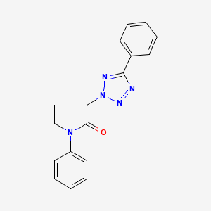 molecular formula C17H17N5O B5450719 N-ethyl-N-phenyl-2-(5-phenyl-2H-tetrazol-2-yl)acetamide 