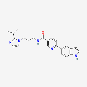 molecular formula C23H25N5O B5450735 6-(1H-indol-5-yl)-N-[3-(2-isopropyl-1H-imidazol-1-yl)propyl]nicotinamide 