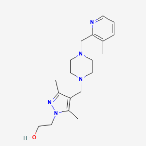 2-[3,5-dimethyl-4-({4-[(3-methyl-2-pyridinyl)methyl]-1-piperazinyl}methyl)-1H-pyrazol-1-yl]ethanol