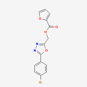 molecular formula C14H9BrN2O4 B5450767 [5-(4-bromophenyl)-1,3,4-oxadiazol-2-yl]methyl 2-furoate 