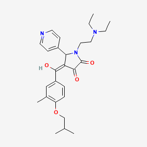 molecular formula C27H35N3O4 B5450774 1-[2-(diethylamino)ethyl]-3-hydroxy-4-(4-isobutoxy-3-methylbenzoyl)-5-(4-pyridinyl)-1,5-dihydro-2H-pyrrol-2-one 