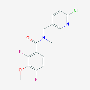 molecular formula C15H13ClF2N2O2 B5450785 N-[(6-chloropyridin-3-yl)methyl]-2,4-difluoro-3-methoxy-N-methylbenzamide 