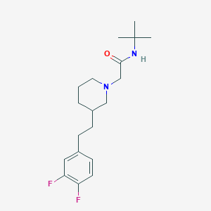 molecular formula C19H28F2N2O B5450809 N-(tert-butyl)-2-{3-[2-(3,4-difluorophenyl)ethyl]-1-piperidinyl}acetamide 