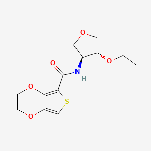 N-[(3S*,4R*)-4-ethoxytetrahydrofuran-3-yl]-2,3-dihydrothieno[3,4-b][1,4]dioxine-5-carboxamide