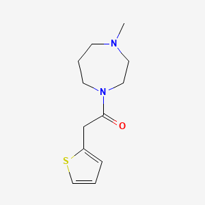 molecular formula C12H18N2OS B5450820 1-(4-METHYL-1,4-DIAZEPAN-1-YL)-2-(2-THIENYL)-1-ETHANONE 