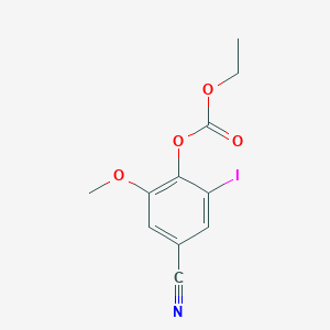 (4-Cyano-2-iodo-6-methoxyphenyl) ethyl carbonate