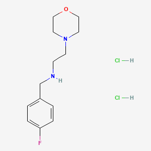 molecular formula C13H21Cl2FN2O B5450852 N-[(4-fluorophenyl)methyl]-2-morpholin-4-ylethanamine;dihydrochloride 