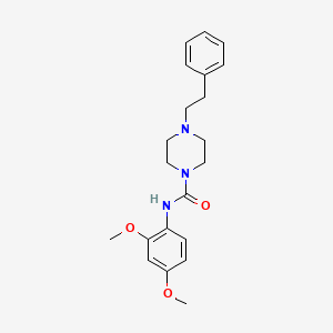 N-(2,4-dimethoxyphenyl)-4-(2-phenylethyl)-1-piperazinecarboxamide