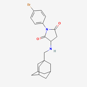 molecular formula C21H25BrN2O2 B5450868 3-{[(ADAMANTAN-1-YL)METHYL]AMINO}-1-(4-BROMOPHENYL)PYRROLIDINE-2,5-DIONE 