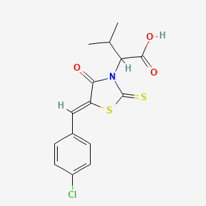 2-[5-(4-chlorobenzylidene)-4-oxo-2-thioxo-1,3-thiazolidin-3-yl]-3-methylbutanoic acid