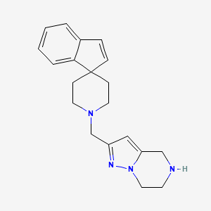 molecular formula C20H24N4 B5450920 1'-(4,5,6,7-tetrahydropyrazolo[1,5-a]pyrazin-2-ylmethyl)spiro[indene-1,4'-piperidine] dihydrochloride 