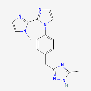 1-methyl-1'-{4-[(5-methyl-4H-1,2,4-triazol-3-yl)methyl]phenyl}-1H,1'H-2,2'-biimidazole