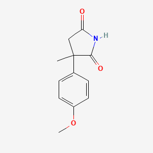 molecular formula C12H13NO3 B5450936 3-(4-Methoxyphenyl)-3-methylpyrrolidine-2,5-dione 