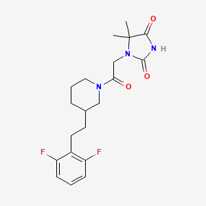 1-(2-{3-[2-(2,6-difluorophenyl)ethyl]-1-piperidinyl}-2-oxoethyl)-5,5-dimethyl-2,4-imidazolidinedione