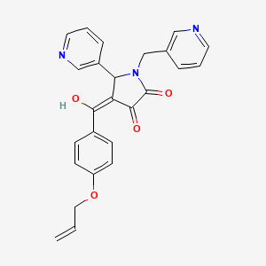 molecular formula C25H21N3O4 B5450966 4-[4-(allyloxy)benzoyl]-3-hydroxy-5-(3-pyridinyl)-1-(3-pyridinylmethyl)-1,5-dihydro-2H-pyrrol-2-one 