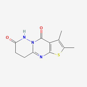 4,5-dimethyl-6-thia-1,8,13-triazatricyclo[7.4.0.03,7]trideca-3(7),4,8-triene-2,12-dione