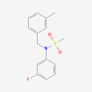 molecular formula C15H16FNO2S B5451002 N-(3-fluorophenyl)-N-(3-methylbenzyl)methanesulfonamide 